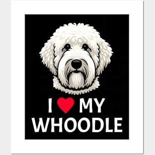 I love my Whoodle - Love dog statement Posters and Art